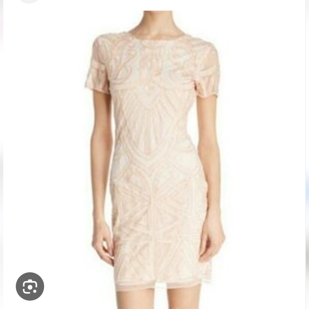 Molly Bracken Blush Sequined Mini Dress